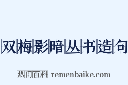 双梅影暗丛书造句是什么意思的图片
